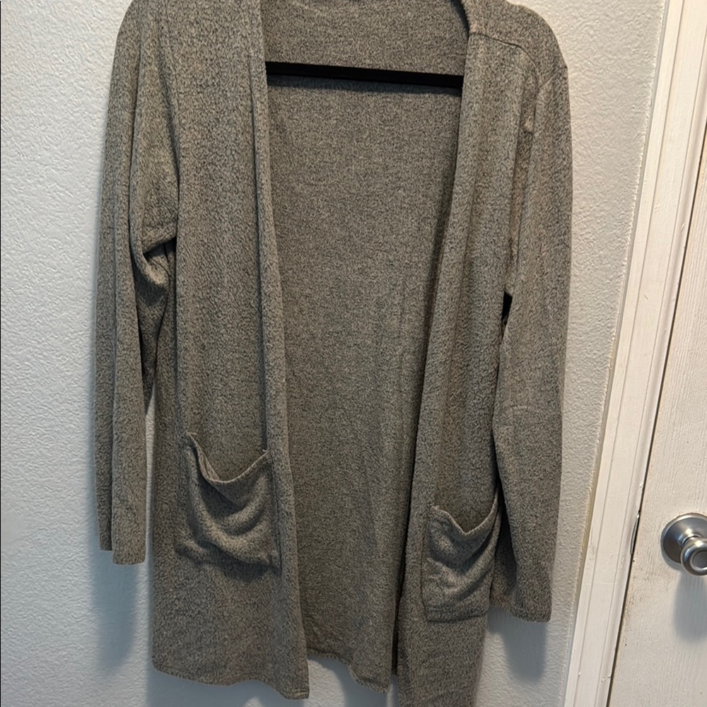 ZYIA Heather Gray Women's Cardigan Sweater